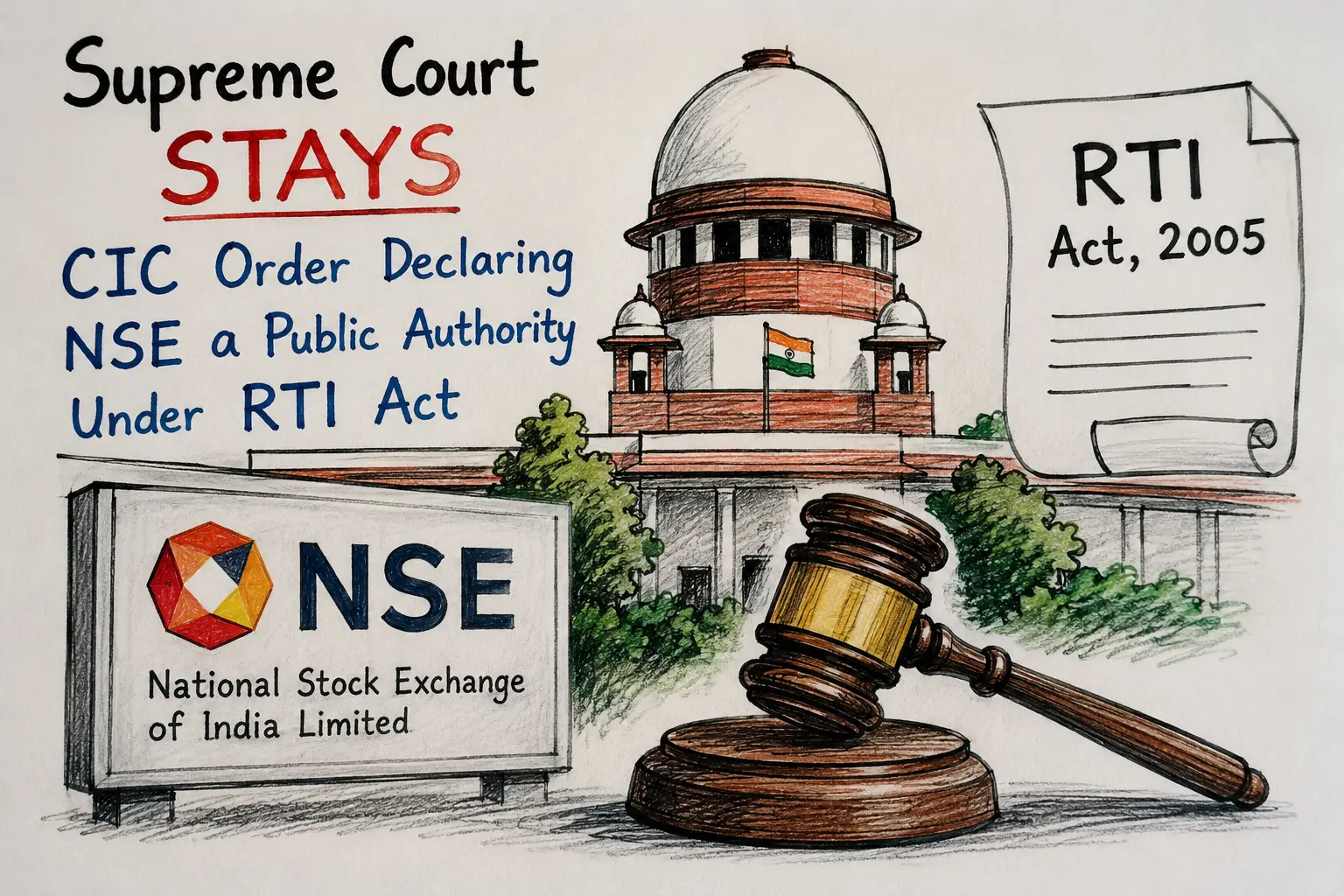 Supreme Court Stays CIC Order Declaring NSE a Public Authority Under RTI Act